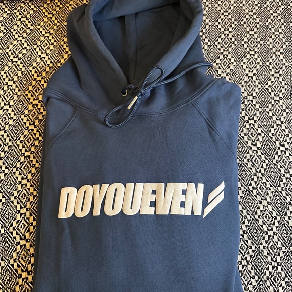 DOYOUEVEN Men’s Hoodie – Blue Gym Pullover Sweatshirt - Picture 4 of 4